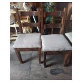 Wooden Ladder Back Dining Chairs Set of 4
