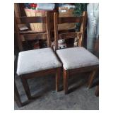 Wooden Ladder Back Dining Chairs Set of 4