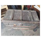 Wood Immigrant Trunk with Dolls