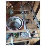 3 Drawer Storage and Contents On Shelf