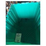 (3) Core-Mark Green Plastic Storage Totes