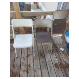 Metal Folding Chairs Set