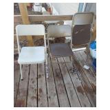 Metal Folding Chairs Set