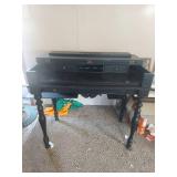 Traditional Black Writing Desk with Turned Legs