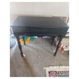 Traditional Black Writing Desk with Turned Legs