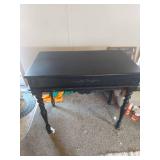 Traditional Black Writing Desk with Turned Legs