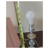 Crystal Glass Boudoir Lamps with Pink Shade