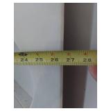 White Corner Cabinet with Scalloped Design