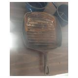 Cast Iron Grill Pan and Enameled Sauce Pans