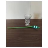 Lead Crystal Vase with Glass Flower