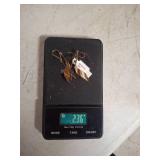 14K Gold Twisted Drop Earrings