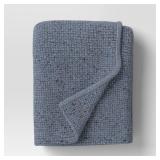 Marled Knit Throw Blue - Threshold - Retail: $38