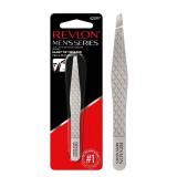 Revlon Slanted Tip Tweezers for Men, Ultra-Sharp for Precision Eyebrow Shaping and Facial Hair Removal, Larger Non-Slip Grip, Stainless Steel, 1 count