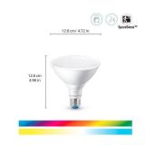 WiZ Connected 120W PAR38 Color LED Light Bulb - Connects to Your Wi-Fi - E26 Smart Bulb - Control with Voice or App + Activate with Motion - Matter Compatible - 1 Pack - Retail: $19