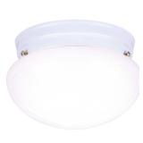 Westinghouse Lighting 6661100 Two-Light Flush-Mount Interior Ceiling Fixture, White Finish with White Glass - Retail: $36