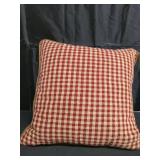 20\"x20\" Gingham and Velvet Reverse Throw Pillow Red - Threshold designed with Studio McGee - Retail: $28