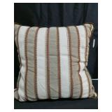 Burgundy olive and cream vertical stripe pillow - 20x20 - Threshold designed with Studio McGee - Retail: $28