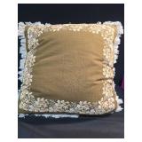 20\"x20\" Oak Printed Throw Pillow with Fringe Olive - Threshold designed with Studio McGee - Retail: $28
