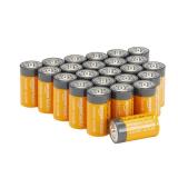 Amazon Basics 24-Pack C Cell Alkaline All-Purpose Batteries, 1.5 Volt, 5-Year Shelf Life - Retail: $17