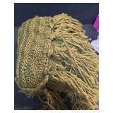 Raised Striped Chunky Knit Throw Blanket Green - Threshold designed with Studio McGee: Midweight, Tasseled, Machine Washable - Retail: $35