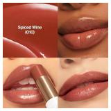 REVLON Super Lustrous Glass Shine Balm, Hydrating Tinted Lip Balm with Hyaluronic Acid, Aloe & Rose Quartz, 010 Spiced Wine, 0.11 oz