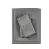 King 1000 Thread Count Cotton Blend Cooling 4pc Sheet Set Charcoal - Retail: $185