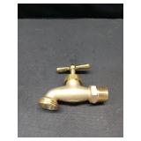 Eastman Irrigation Hose Bibb, 1/2 Inch MIP x 1/2 Inch MHT Outdoor Spigot, Brass Garden Valve, 20181