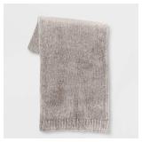 50\"x60\" Shiny Chenille Throw Blanket Neutral - Threshold: Soft Knitted, Reversible, Machine Washable, Modern Home Decor - Retail: $45