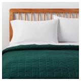 Twin/Twin Extra Long Microfiber Quilt Dark Green - Room Essentials - Retail: $30