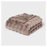 Bubble Fur Throw Taupe - Threshold - Retail: $75