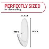 Command Outdoor Large Clear Wall Hooks, 1 Hook and 2 Command Strips, Damage Free Hanging Wall Hooks for Hanging Christmas Decorations with Weather Resistant Strips, Holds up to 4 lb