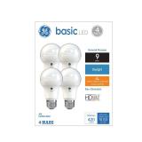 GE Basic LED Light Bulbs, 40 Watt, Daylight, A19 (4 Pack) - Retail: $12