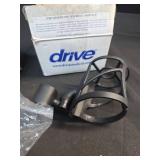 Drive Medical Nitro Clip-On Cup Holder for Walker Rollator, 6 x 4 x 3.5 Inch, Black - Retail: $16