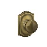 SCHLAGE F10 PLY 609 CAM Camelot Collection Plymouth Passage Knob, Antique Brass - Retail: $48