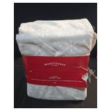 King Christmas Flannel Sheet Set Gray Snowflake - Wondershop - Retail: $40