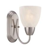 Designers Fountain 15005-1B-35 Torino Wall Sconce, Brushed Nickel,Silver, 8 in. - Retail: $27