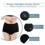 SKTAMAI Pocket Pantie for Women, Underwear with Secret Pocket Briefs Black Large