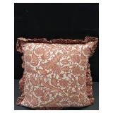 Square Pumpkin Pillow with Printed Reverse and Ruffle Trim - Threshold - Retail: $30