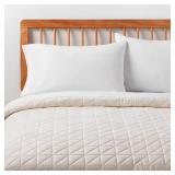 Twin/Twin Extra Long Microfiber Quilt Ivory - Room Essentials - Retail: $30