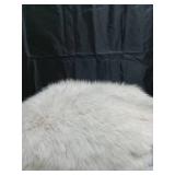 Faux Fur Throw Blanket Ivory - Threshold - Retail: $35