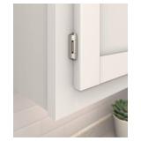 Amerock BPR8715G10 | Cabinet Hinge | 1/4 in (6 mm) Overlay Single Demountable | Partial Wrap | Satin Nickel | Kitchen Cabinet Door Hinge | 4 Pair/2 Pack | Functional Hardware - Retail: $32