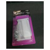 Prime-Line R 7227 Rear Drawer Track Back Plate Support and Maintain Alignment of Bottom/Side Mounted Drawer Glides, 5/16 In. x 7/8 In., Plastic, White (1 Pair)