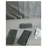 Design House Door Hinges for Interior Doors 3-Pack 4-inch x 4-inch, Design House 1/4-inch Radius Steel Door Hinge Door Hardware, Matte Black, 188946