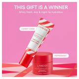 LANEIGE Minty Lip Duo: Peppermint Lip Sleeping Mask and Candy Cane Lip Glowy Balm for Soft, Hydrated Lips - Retail: $24