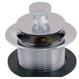 EZ-FLO Lift-n-Turn Bath Drain Assembly Kit, 1-1/2 in. x 11.5 Coarse Thread, 2-7/8 in. OD Flange, 5/16 in. Tapped Zinc Body, Chrome Plated, 35233