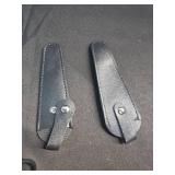 minkissy 2pcs Leather Scissor Sleeve Thicken Scissor Sleeve Leather Case Hair Case Protective s for Salon Barber (Black)