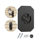 Siding Light Mounting Block, 8141DBL Black Outdoor Mounting Plate kit with Built-in Electrical Box, Vinyl Siding Block for 1/2 inch Double, 1 Pack - Retail: $18