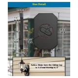 Siding Light Mounting Block, 8141DBL Black Outdoor Mounting Plate kit with Built-in Electrical Box, Vinyl Siding Block for 1/2 inch Double, 1 Pack - Retail: $18