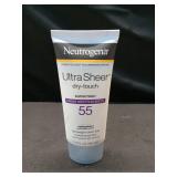 Neutrogena Ultra Sheer Dry-Touch Sunscreen For Face & Body, SPF 55 Broad Spectrum UVA/UVB Protection, Lightweight Water Resistant & Non-Greasy, Travel Size Sunscreen, 3 fl. oz - Retail: $10