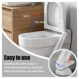 Foot Operated Toilet Lid Lifter, Touchless Universal Toilet Seat Lifter Touch-Free Toilet Seat Lifter Over Hygienic Bathroom Accessories for - Without Bending Over and Dirtying Your Hands - Retail: $2